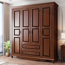 American Solid Wood Wardrobe Eu Style 345 Doors Home Overall Big Closet Master Bedroom Furniture Factory Direct suite Series