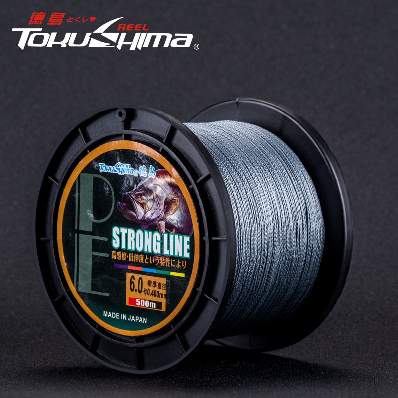 Tokushima 4 Title 500 m dedicated pe Line fish line beating black anchor fish line Vigorous Horse Weave Afar main line sub 