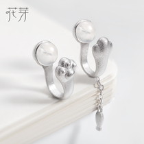 Flower Bud original design cute cat claw ear clip without ear hole female simple personality Japanese and Korean ear clip earrings