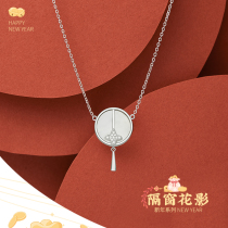 Flower bud original seppulate Flower Shadow necklace 2021 The new female light lavish minimalist minimalist does not fade the temperament locks the bone chain