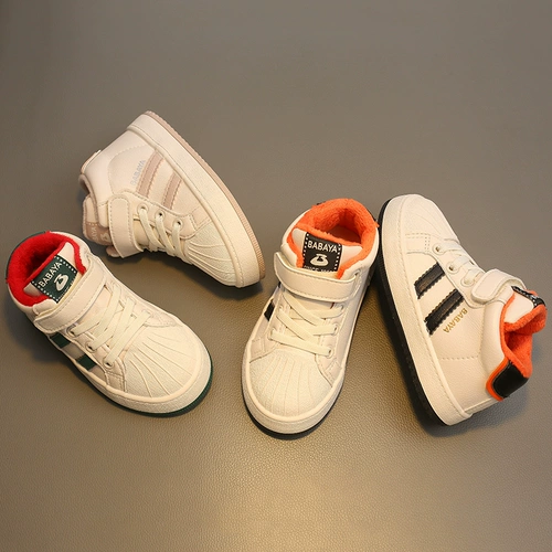 芭芭鸭 Детские кроссовки для мальчиков, зимняя белая обувь, сапоги, 2022