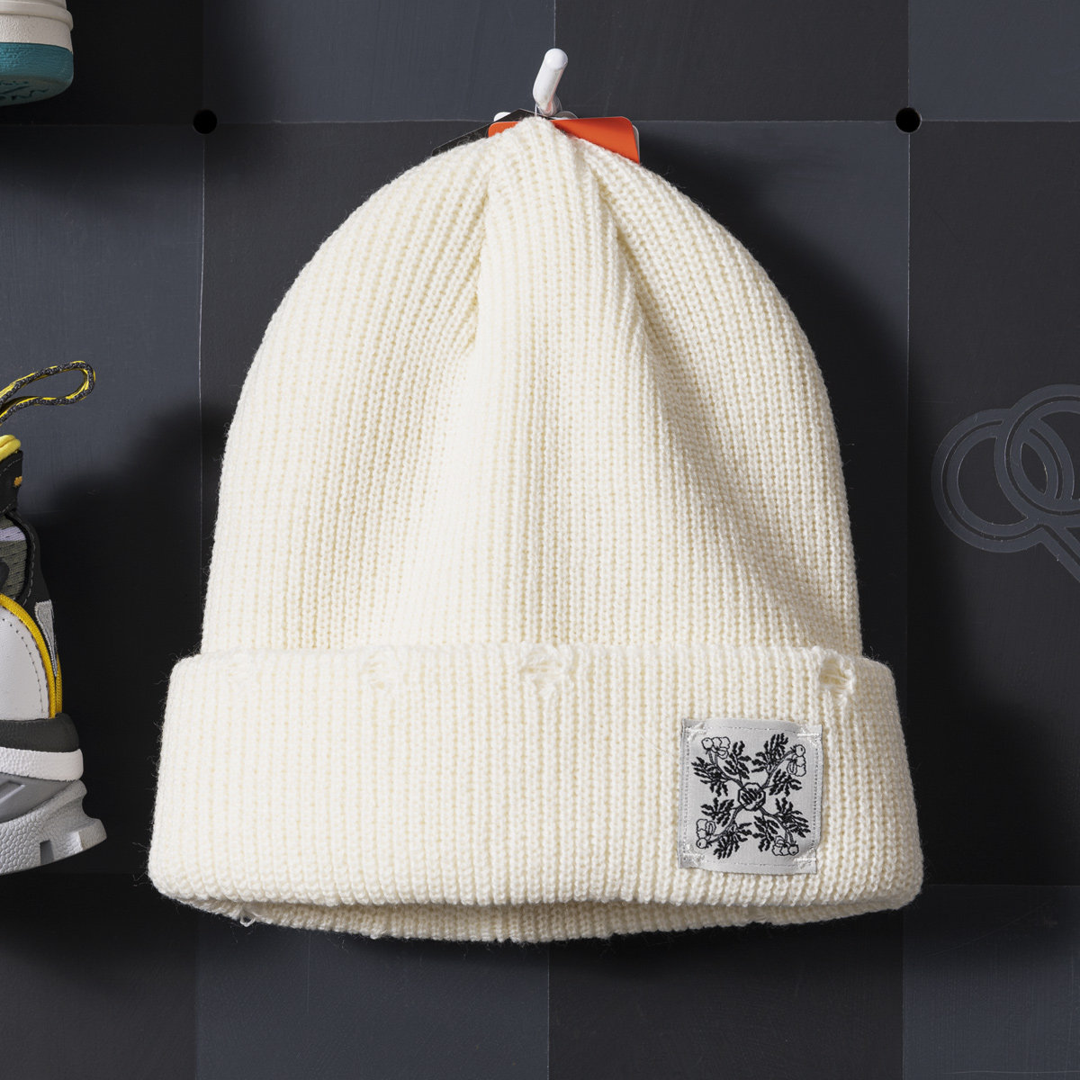 Li Ning knit cap men and women with the same fall new anti-wooded badfive Chang'an juvenile winter hat AMZR122
