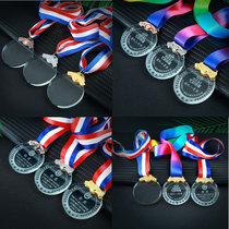 Crystal listing medal trophy small listing custom prize medal gold medal badge making school sports competition