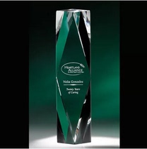 New column crystal trophy medal customization professional typesetting lettering internal carving company competition awards can be