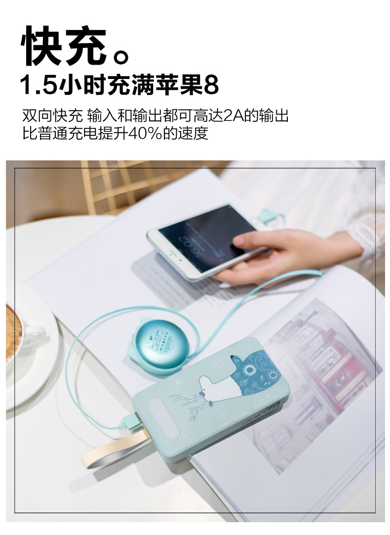 Sạc kho báu dung lượng lớn 20000 mAh mini điện thoại di động siêu dễ thương siêu mỏng di động nhỏ graphene - Ngân hàng điện thoại di động pin sạc dự phòng anker