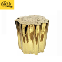 Champagne Golden Tree Root Stainless Steel Sides A Few Corners A Few Small Circles A Few Retro Tea Table Phone Side Table Small Tea Table Coffee Table