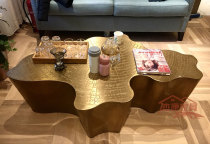 Nordic Tree Root Tea Table Brass Light Lavish Tea Table Personality Stainless Steel Sofa Table Tea Table Metal Rectangular Coffee Table