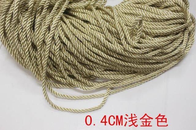 新品三股绳布边滚绳粗绳扭绳装饰捆绑绳沙发窗帘辅料绳子0.4纯色