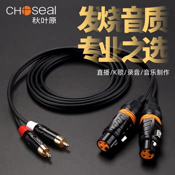 Akihabara Dual Rca to Dual Xlr Audio Cable 2Rca to Dual Xlr Female Xlr Speaker Mixer Connection Cable