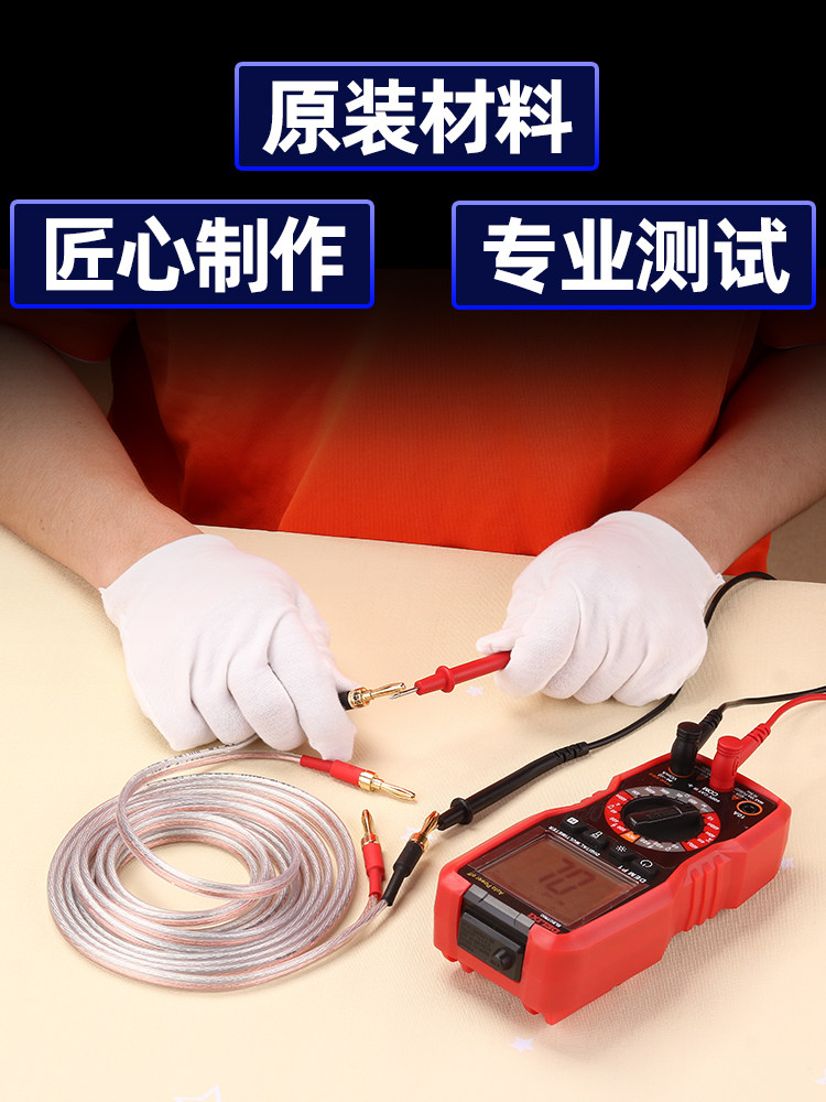 Akihabara Speaker Cable Audio Cable Banana Main and Auxiliary Speaker Cable Audio Connection Cable Professional Surround Speaker Cable