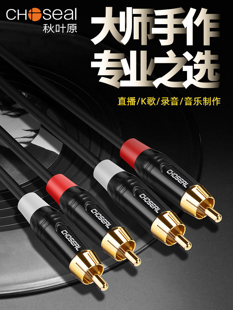 Akihabara Dual Rca Audio Cable 2Rca Lotus Cable Two-To-Two Red and White Rca Plug Output Cable Av Universal Dvd Computer Tv Amplifier Subwoofer Speaker Audio Dedicated Connection Cable