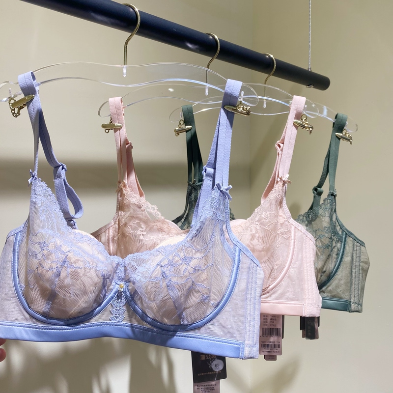 Micro Swan Women's Ultra-Thin Bc Cup Bra, Minimizes Bust, Reduces Side Breast, Anti-Sagging, Adjustable French Lace Lingerie 9512