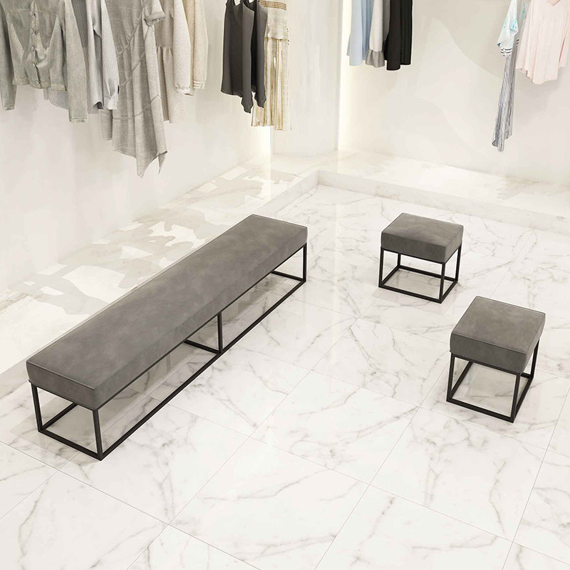 Nordic Clothing Shop Changing Shoes bench fitting room stool strip shop with sofa stool Pole minimalist Shoe Bench Shoe Shop Bench