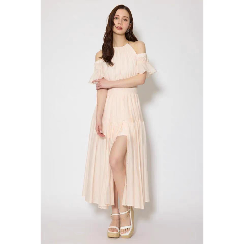 Osaka Xiaomi Renda Mid-April Japanese-Style Off-Shoulder Dress Goddess Dress Free Shipping [in Stock in China]
