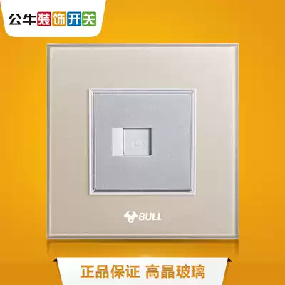 Bull telephone socket panel champagne gold one telephone wall telephone switch socket telephone socket G22
