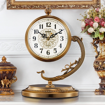 European-style clock ornaments Living room decoration clock desktop desktop placement table clock entrance TV wine cabinet bookshelf mute