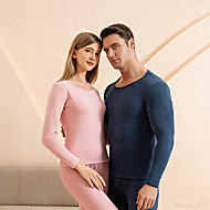 情侣保暖羊绒蚕丝双面磨毛2件套装