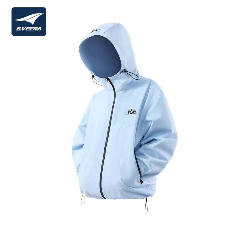 B.VEERA倍福来男防风防水连帽夹克26春秋外轻薄情侣外套山系徒步