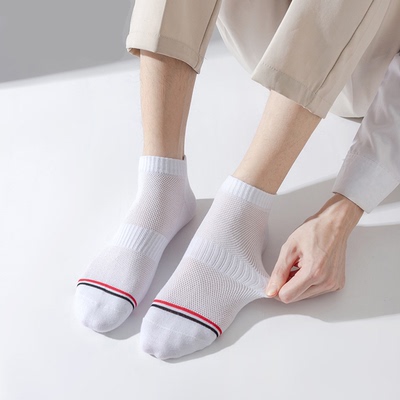 三枪袜子中筒春夏网眼四季款