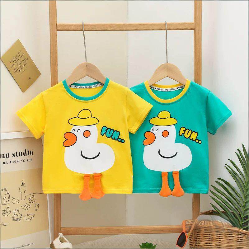 小黄鸭儿童夏季短袖纯棉上衣