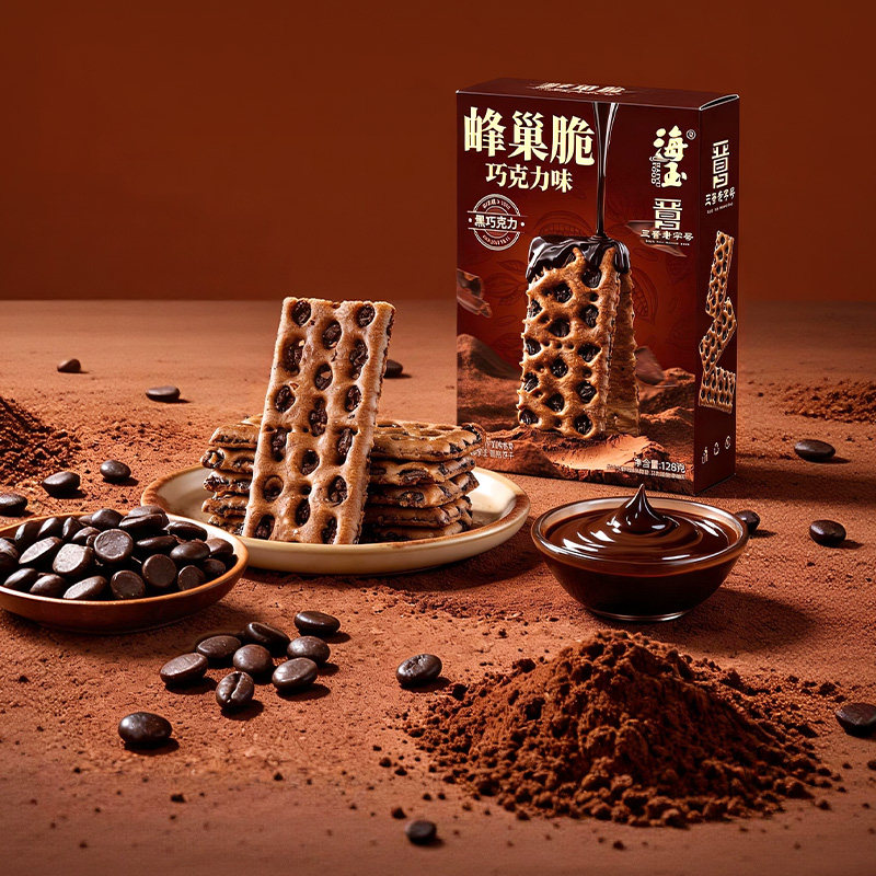 海玉黑巧克力蜂巢脆饼干夹心纯可可脂山西特产早餐休闲解馋小零食