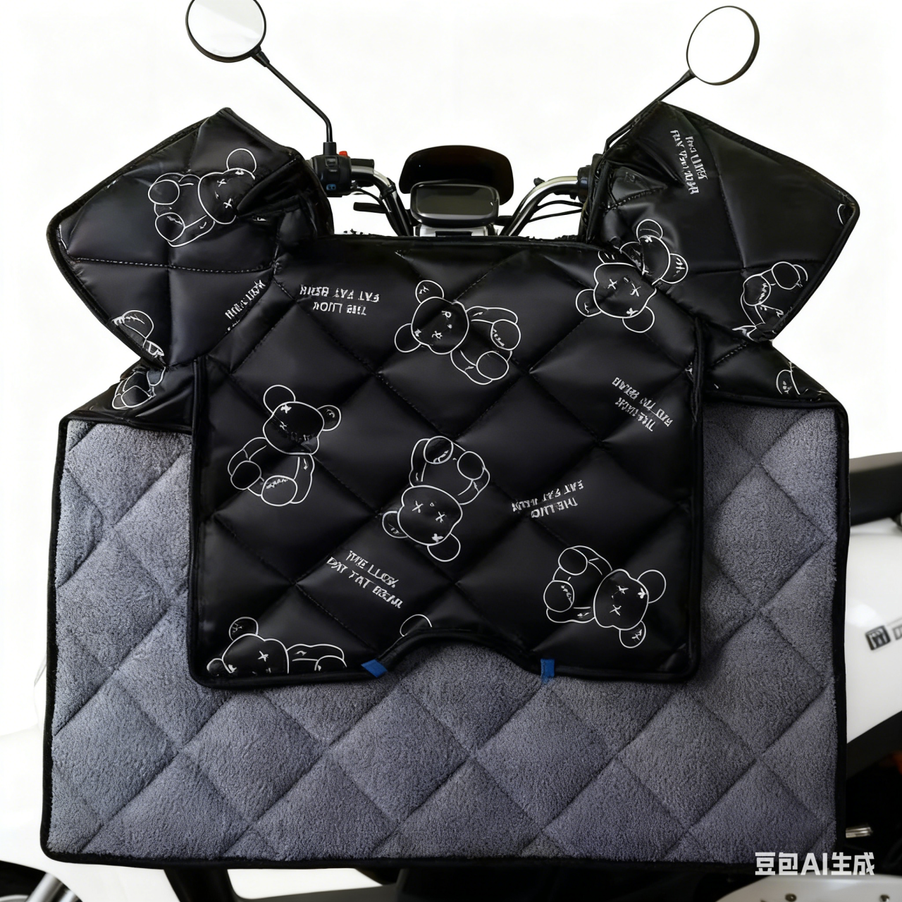 TBB-电动车挡风秋冬防晒挡风罩加绒电瓶车骑行加厚防风罩