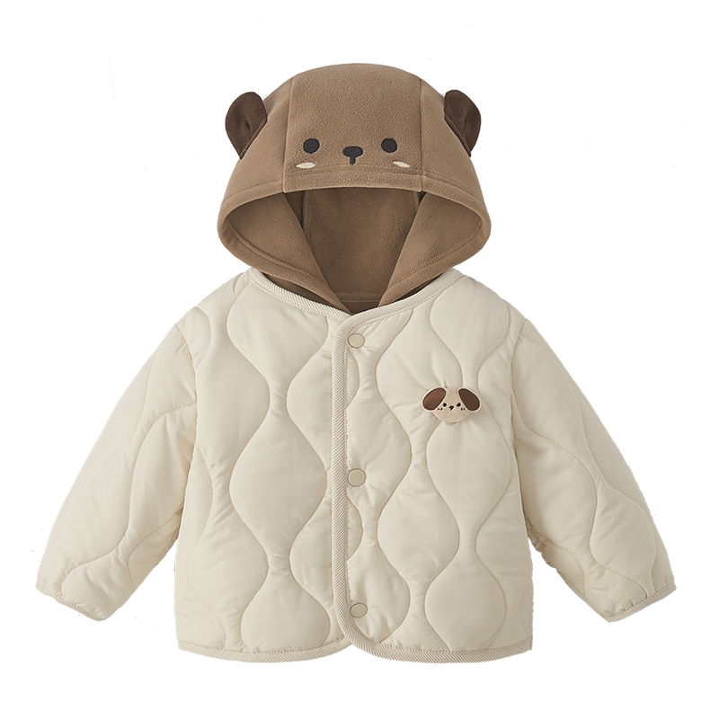 [抗菌远红外]男童外套男小童秋冬夹棉加绒两件套保暖秋装儿童套装