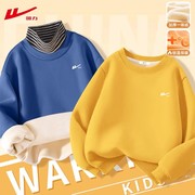 多款任选！！回力男女童加绒圆领卫衣