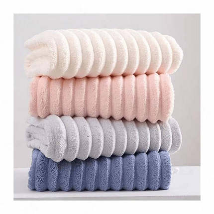 珊瑚绒成人全家用大毛巾柔软舒适强吸水不掉毛洗澡洗脸zh