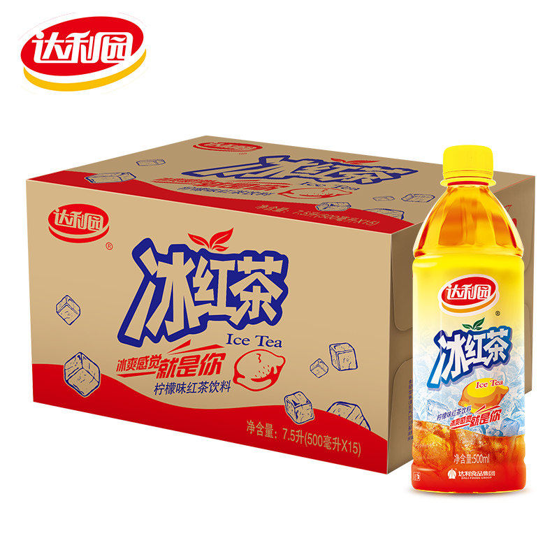 达利园冰红茶500ml*15瓶多口味茶饮料酸甜果味聚餐饮品整箱正品