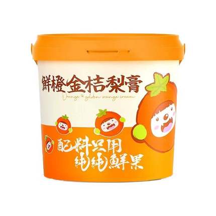 纯梨膏枇杷秋鲜橙金桔苹果山楂膏鲜果熬制无添加便携条装收纳桶