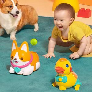 澳贝充电遥控益智柯基狗学爬鸭玩具