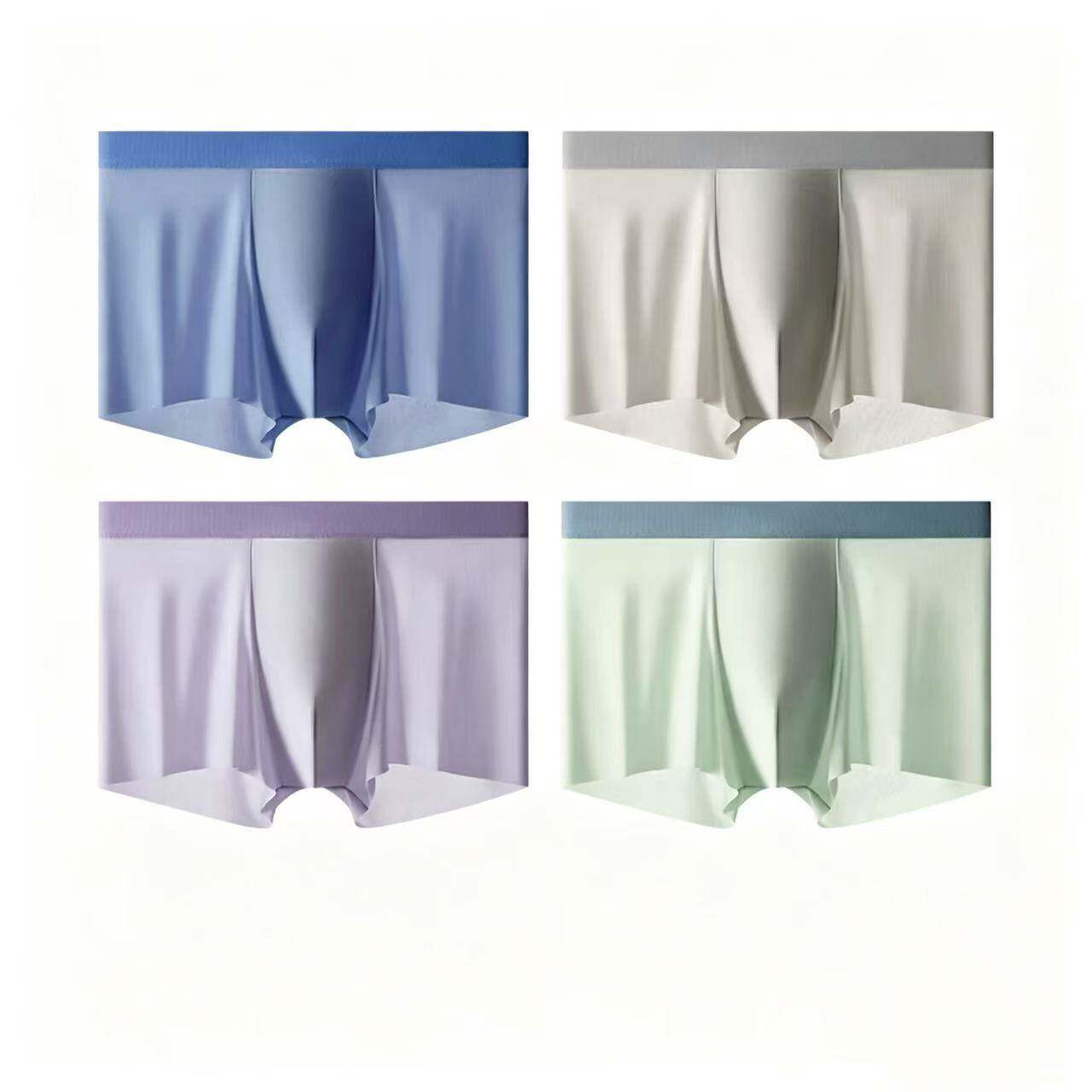 芬腾透气内裤男2025新款10A抗菌弹力无痕简约A类婴童棉内裆平角