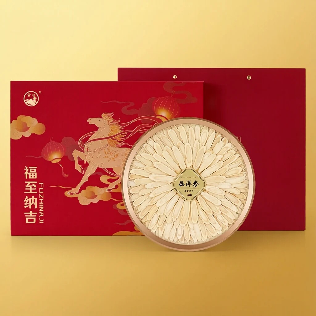 金日牌西洋参片70g礼盒滋补品加拿大花旗参切片中秋送礼长辈父母 补加实拍商品图