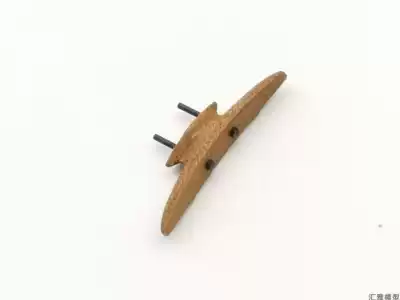 Ship model sheep horn ship model mooring accessories ancient sailboat accessories Huiya model