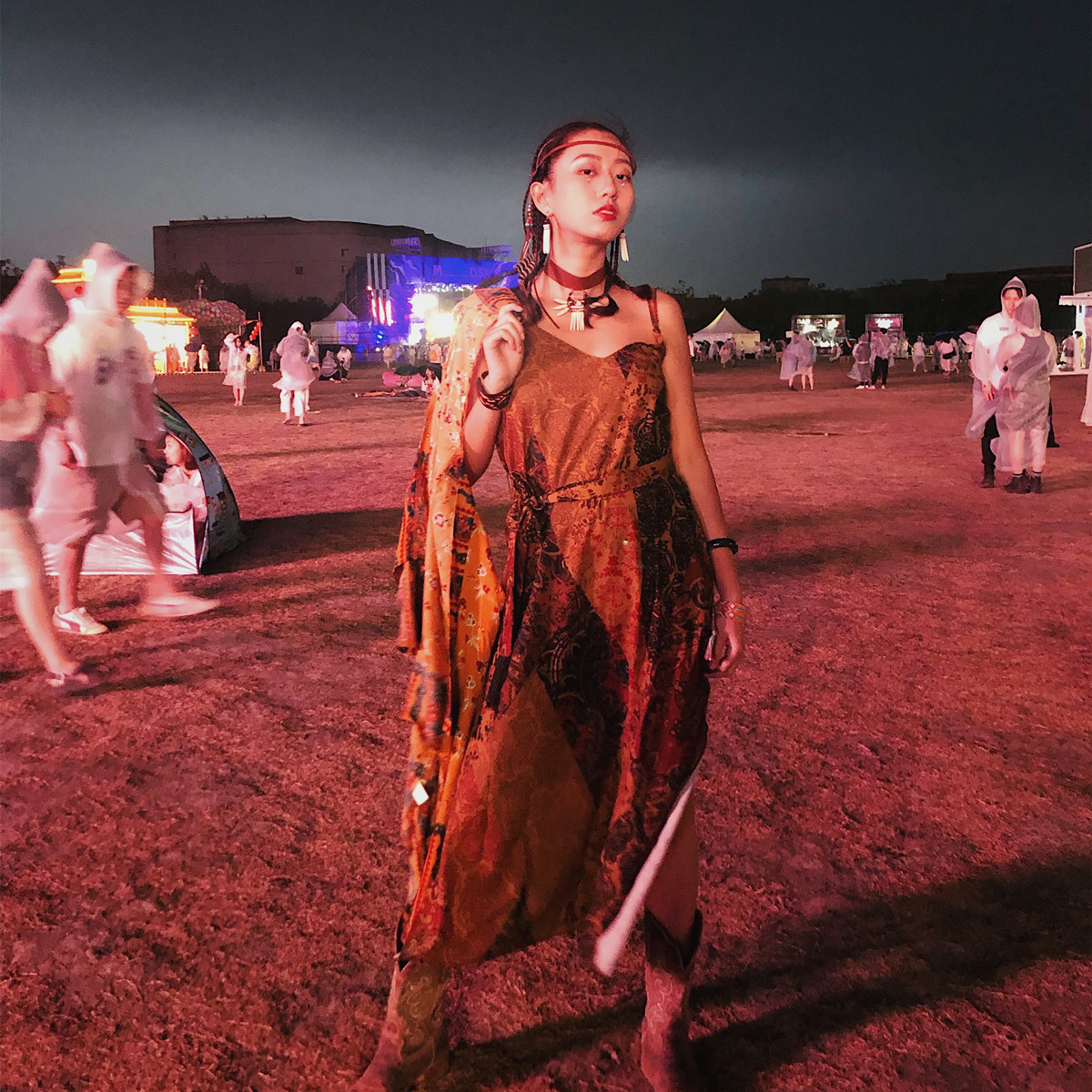 Cat's Hostel Immersive Ego Hippies Exotic Exotic Long Skirt Print Harnesses National Wind Dress