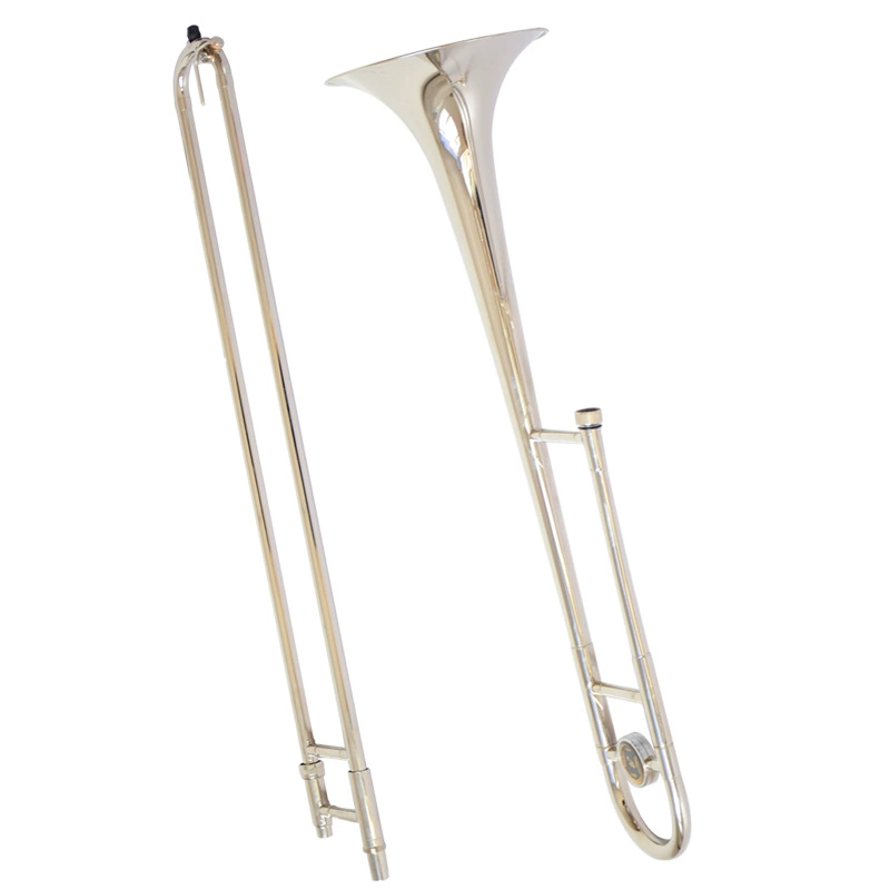 Nhạc cụ Hengyun cao cấp B Trombone dẹt ống alto trombone mạ niken trắng không dễ oxi hóa - Nhạc cụ phương Tây