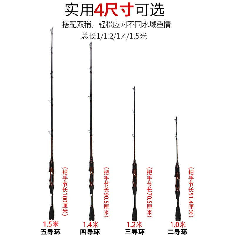 Misurlure Raft Rod Water Drop Raft Rod Set Full Titanium Alloy Double Small Soft Tail Valve Rod