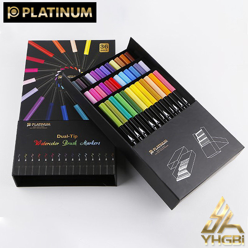 One air CF-A platinum double head color brush 12 color 24 color 36 color suit