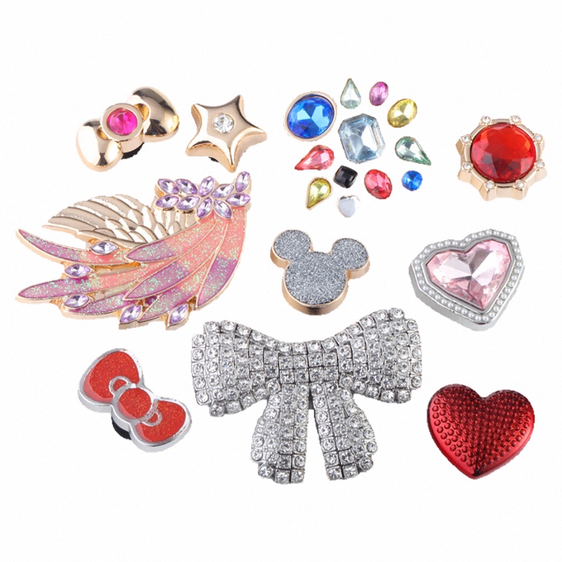 Crocs DIY Creative Shoe Accessories, Same Style as Wang Junkai's Crocs Jibbitz Metal Series Shoe Charms