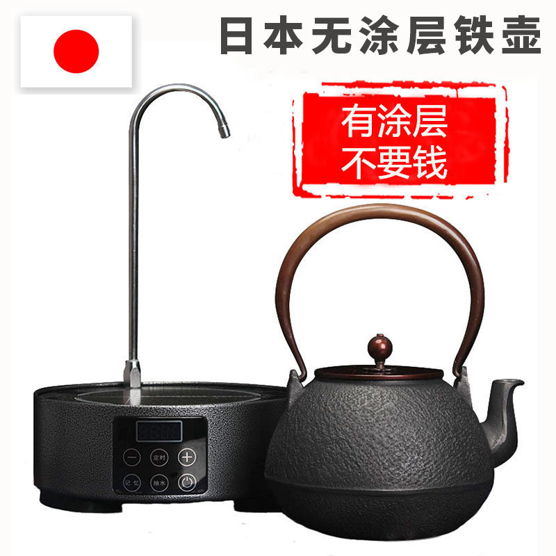 Japanese pure handmade uncoated southern cast iron jug electric pottery stove Boiling Kettle Bubble Teapot Special Cooking Tea Ware Imported-Taobao