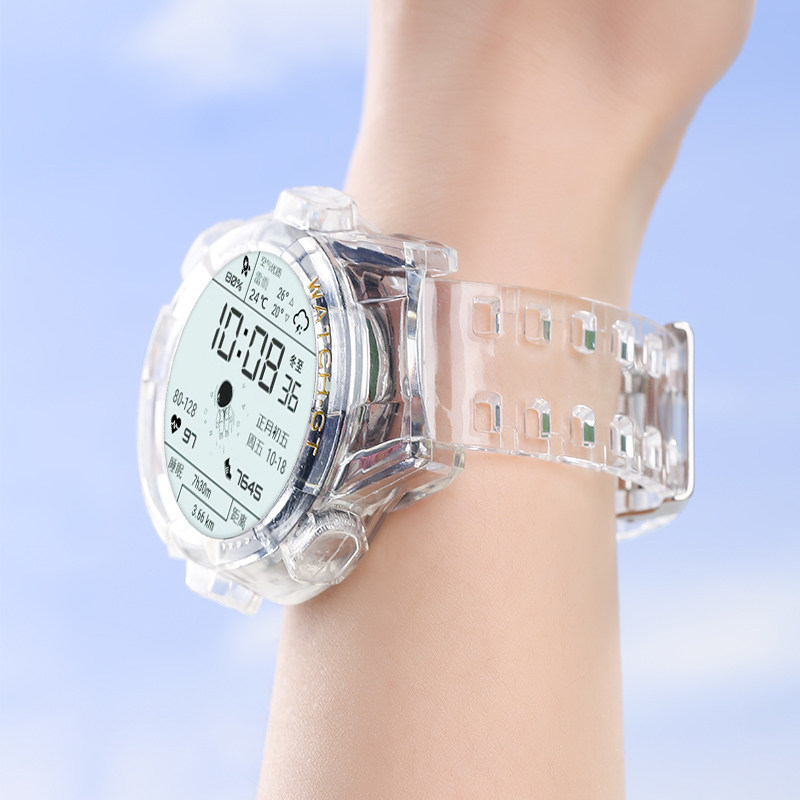 Applicable Huawei watch GT2 glacier transparent jelly GT2 pro watch belt watch3 watch belt resin Xiaoice piece 46mm boys and girls creative tide brand personality replacement watch belt