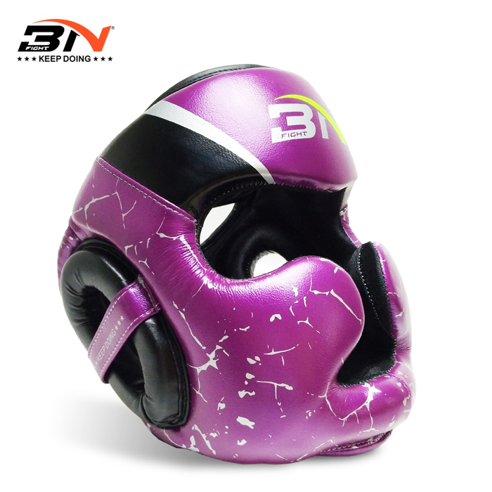 High-end microfiber boxing helmet Muay Thai head guard Sanda combat headgear Adult children's actual training competition protective gear