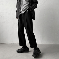 Pendant feeling Little Western pants Mens Spring Fall Port Wind-in-the-pants Ins Han version Trend Loose Straight Silo Western Dress Pants