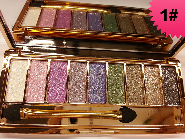 Pooh gấu 9 màu ngọc trai trái đất màu nàng tiên cá Ji eyeshadow kim cương màu siêu đèn flash cuối cùng không thấm nước không nở bảng mắt dikalu