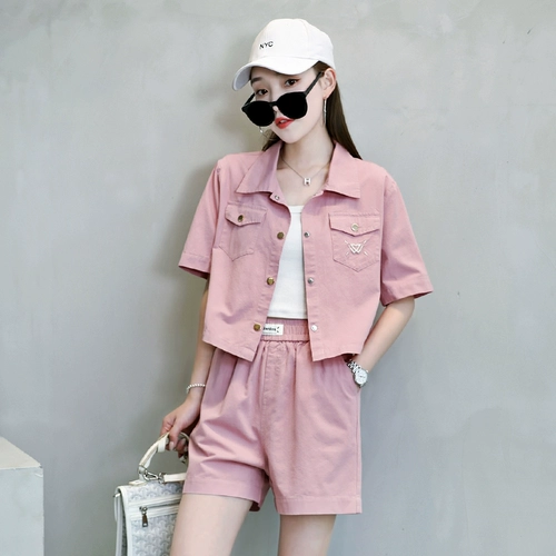 Розовая униформа медсестры, комплект для отдыха, короткий рукав, 2025 года, в западном стиле, изысканный стиль