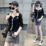 Весенний осенний короткий приятный телу лонгслив для отдыха, 2024 года, оверсайз, воротник поло