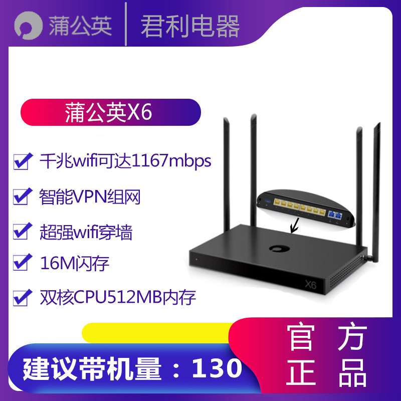 Dandelion X6-3293P upgrade version dual network port full gigabit router remote office 3 0USB shared printing