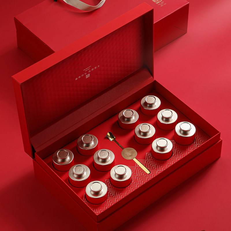 Tea cans Small cans of tea green tea white tea black tea packaging box empty gift box tea gift box empty box high-end box