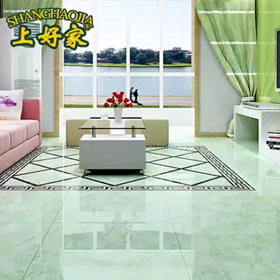Good home tile living room floor tiles 800x800 Tianshan Jade Diamond simple green jade floor tiles